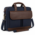 Elegante Laptop-Umhängetasche Blau Braun für Erwachsene