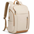 Beiger Laptop-Rucksack mit ergonomischen Trägern und 20L Kapazität