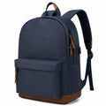 Unisex Rucksack 20L Dunkelblau/Braun für Alltag und Reisen