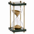 Elegante Sanduhr mit Messingständer und Marmorbasis