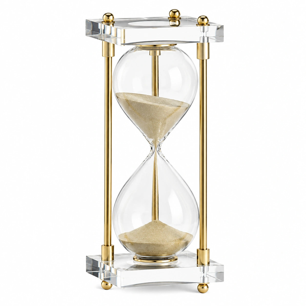 Dekorative Sanduhr mit Goldfarbenem Sand, 30 Minuten
