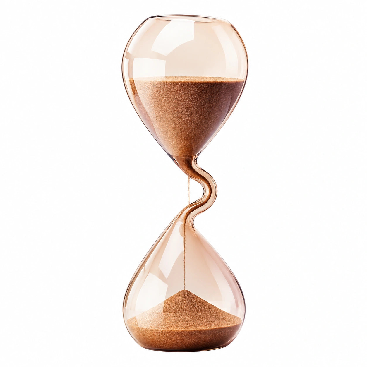 Dekorative Sanduhr aus Glas, 20 cm, Bernstein, 60 Minuten