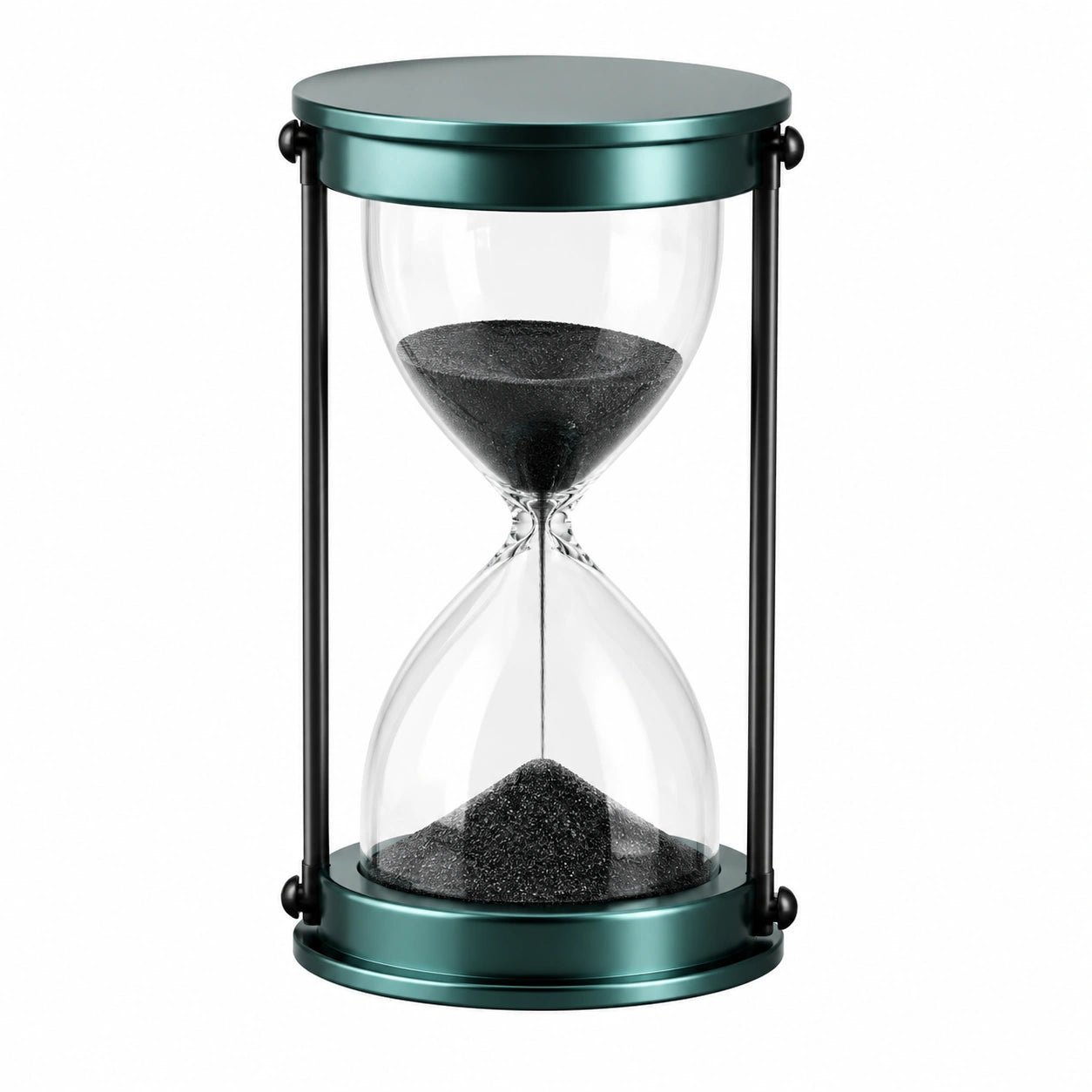 Dekorative Sanduhr 60 Minuten Schwarz Transparent