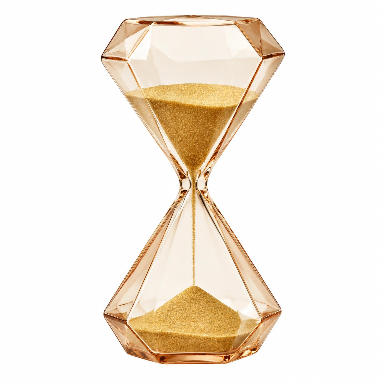 Dekorative Sanduhr Kristall 30 Minuten Gold