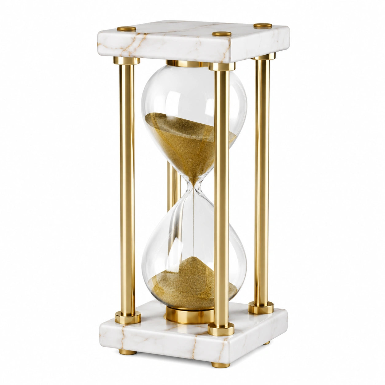 Elegante Sanduhr mit Gold und Marmor-Design