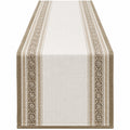Tischläufer Beige/Braun mit traditionellem Muster 180x35cm