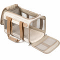 Beige Faltbare Haustier-Tragetasche mit Mesh-Fenster