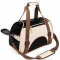 Tragbare Haustiertragetasche Beige und Braun
