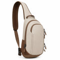 Herren Umhängetasche mit ergonomischem Gurt Beige/Braun