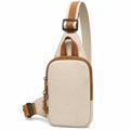 Beige Umhängetasche mit ergonomischem Schultergurt