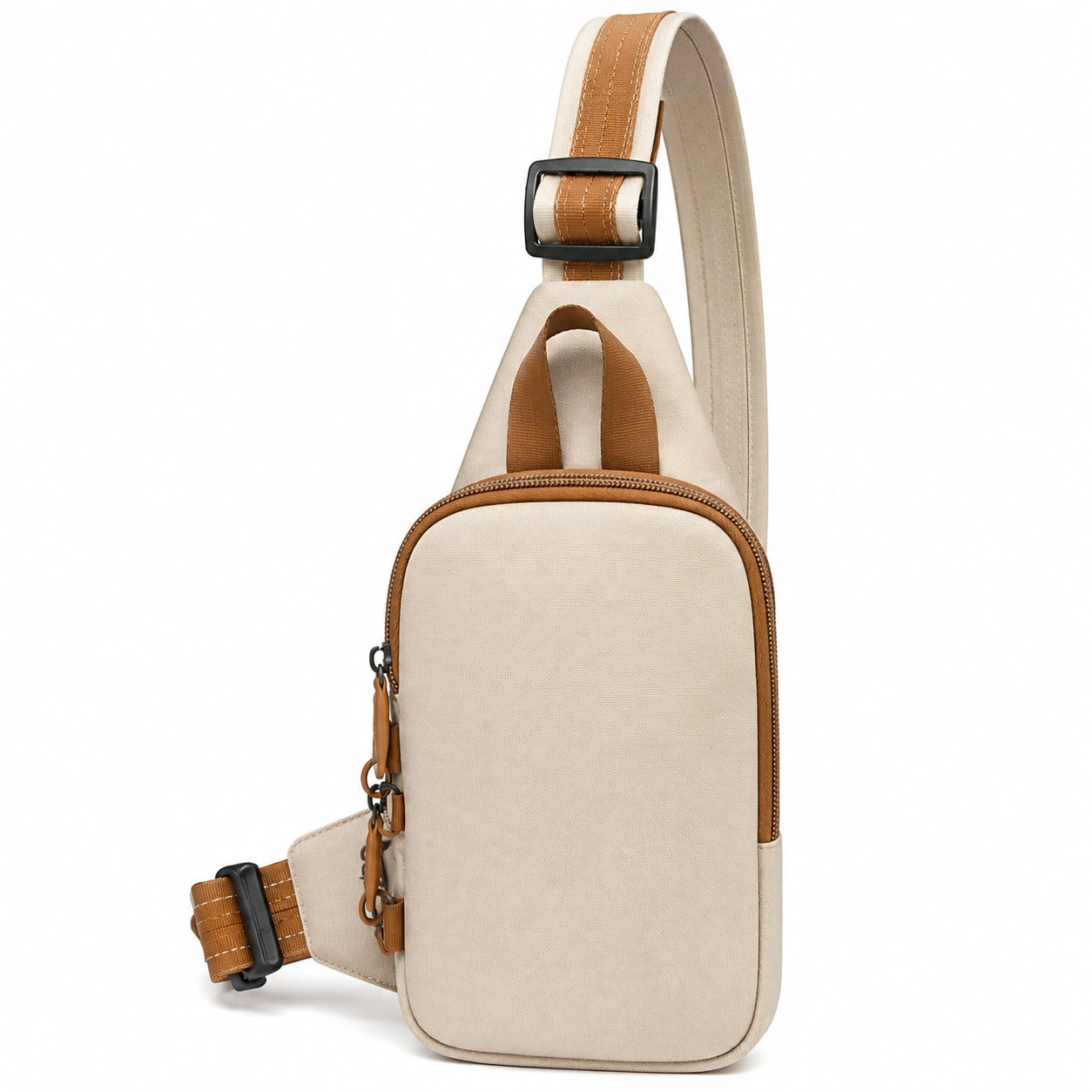 Beige Umhängetasche mit ergonomischem Schultergurt
